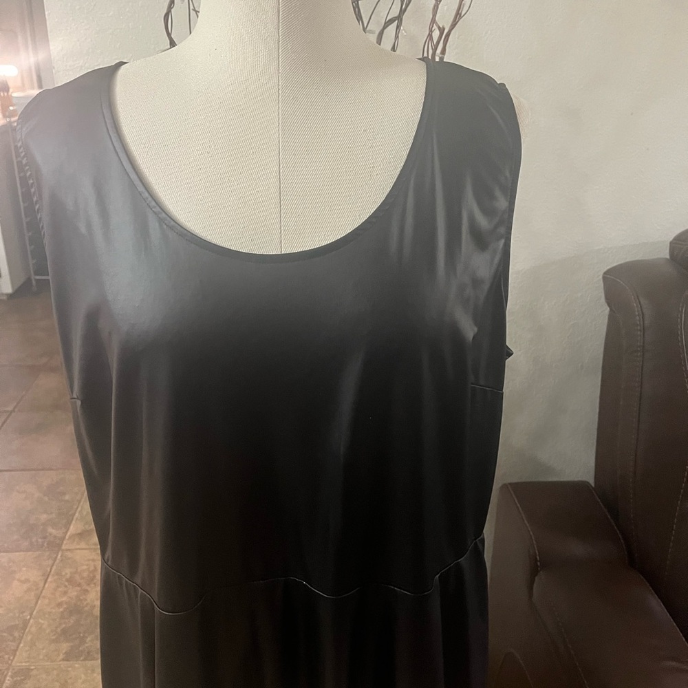 Plus Size Top Size 3X Faux Leather like, peplum